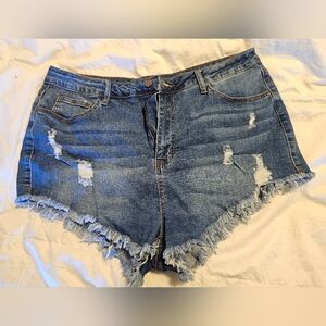 Fashion Nova Denim Daisy Dukes - Size US16